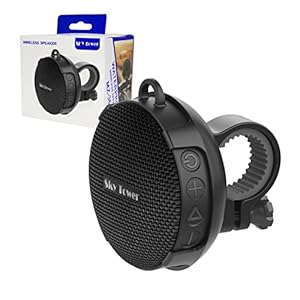 Verbeterde compacte draagbare Bluetooth 5.0 draadloze fiets 5W/8W stereoluidspreker, IP67 waterdichte buiten- en 10 uur speeltijd, geavanceerde klasse D-versterker en ingebouwde zware bas (8W met snelheidsmeter)