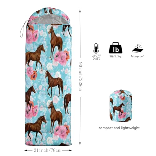 Image of QOOMO Axolotl Cute Camping Sleeping Bags,3 Season Warm & Cool Weather,Lightweight,Waterproof Sleeping Bags for Adults & Kids,Traveling,and Outdoors