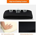 FDW Ergonomic Office Chair Home Desk Chair Task Mesh Computer Chair Gaming with Back Lumbar Support Armrest Modern Swivel Modern Adjustable Rolling Executive Mesh Chair for Women Men (Black) - Image 4