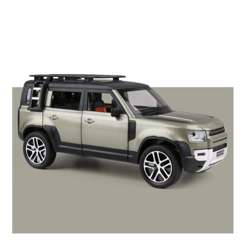 Image of New Defender Toy Car 1:24 L Rover Defender Diecast Alloy Metal Pull Back Cars with Openable Doors Music Sound and Light Vehicle Toy Car for Kids Boys (White)