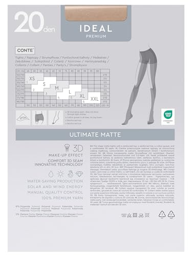 Image of Conte Tights Classic Matt Sheer Pantyhose with Control Top Ideal 20 den