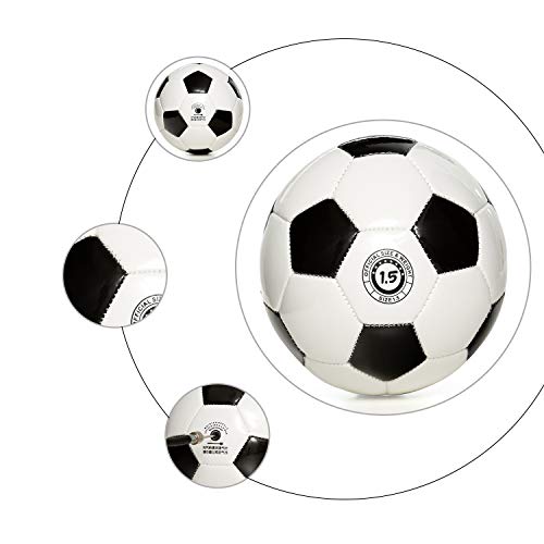 Yanyodo Durable 6" Mini Size Training Soccer Ball Soft Sports Toy Ball For Toddlers, Kids Gift (Black&White) #TOP3