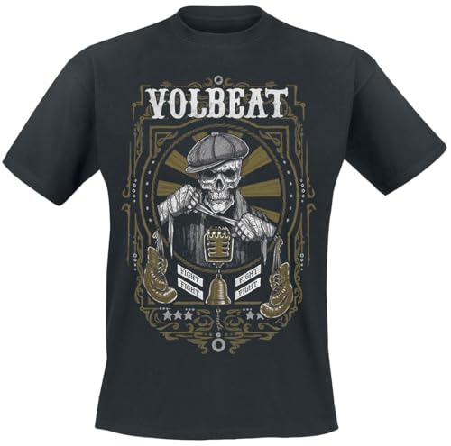 Volbeat Fight Hombre Camiseta Negro XL 100% algodón Vorne Bedruckt Regular