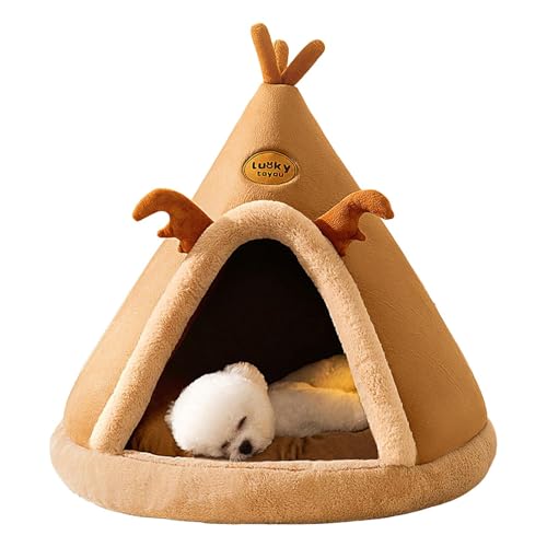 Casetta interna per cani – dolce casetta pieghevole invernale per animali domestici, morbido e confortevole, calda casetta per cani di piccola taglia media, gatti accogliente, design isolante
