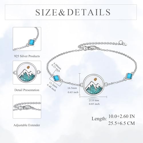 Image of AOBOCO Mustard Seed Bracelet 925 Sterling Silver Cross Bracelets Christian Faith Jewelry Gift for Women