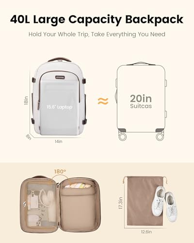 LOVEVOOK 40L TSA Backpack
