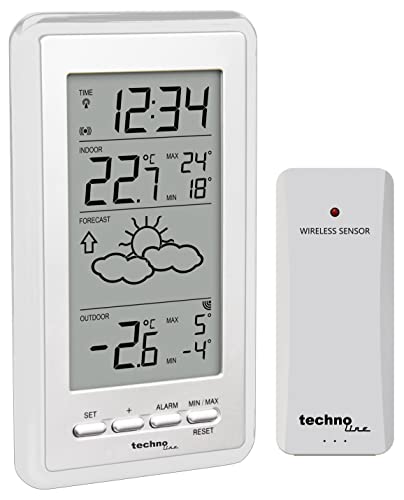 Technoline WS9130weiÃŸ Wetterstation Mit Vorhersage Der Wetterlage, Sowie Innen- Und AuÃŸentemperatur, WeiÃŸ