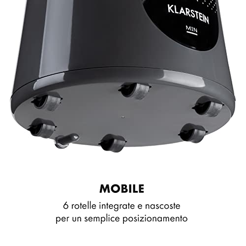 Klarstein Condizionatore Portatile Senza Tubo 45W, 5In1, Umidificatore, Climatizzatore Portatile Silenzioso Con Night Mode, Ventilatore Aria Fredda, Raffrescatore D’Aria 132M³/H, Serbatoio Da 7L - 8