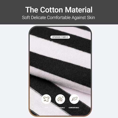 Girl's Cotton Ruffle Stripe Leggings3