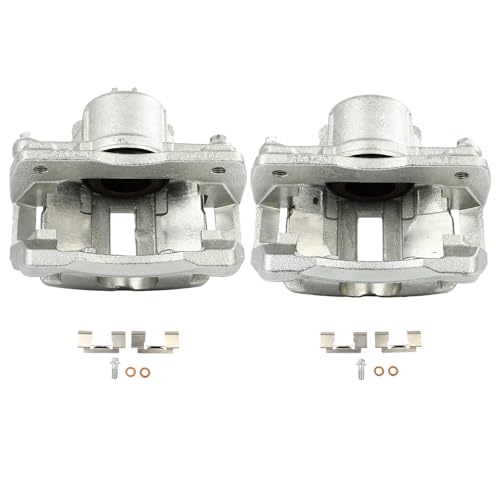 Image of SCITOO 18B4689 18B4688 Front Left & Right Disc Brake Calipers w /Bracket Fit For Ford For Excursion 2000,For Ford For F-250 Super Duty 1999-2000,For Ford For F-350 Super Duty 1999-2000, Double Pistons