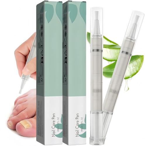 2PCS Nail Fungus Pen Anti Fungal Repair for Toenails & Fingernails Strengthen & Renew Thick Damaged Nails Cuticle Care Natural Ingredients Effective Nail Strengthener Treatment