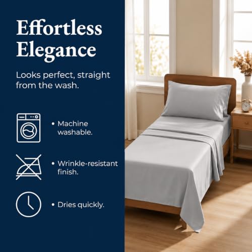 Image of Chaps Twin Size Sheet & Pillowcase Sets- 6 Piece, Deep Pocket, Wrinkle Free