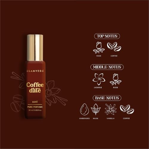 Image of Glamveda Cafe Romance Duo | Luxury Coffee Date & Vanilla Elixir Women Long Lasting | Pure Perfume for Woman 2x20ml | Coffee, Vanilla & Jasmine | Floral & Fruity Premium Fragrance Scent