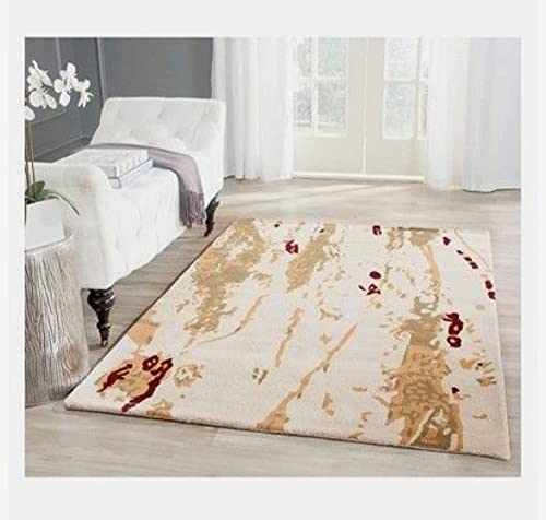 Image of Carpet Mahal Export Quality Handmade Tuffted Pure Woollen Carpet for Living Room Bedroom Size 8 x 10 feet (240X300 Cm) Color-Multi