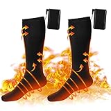 Calcetines calefactables unisex, 4000 mAh, con batería, calentamiento, calentamiento continuo durante 4-8 horas, calentador de pies, calcetines recargables, calentador de pies para esquí, senderismo