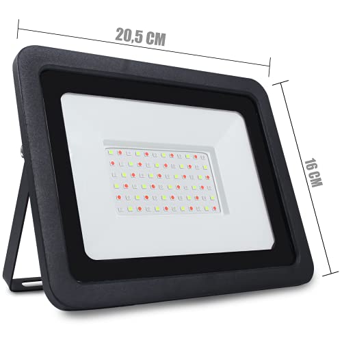 Refletor de Led 100w Holofote 6500k Luz Branco Frio Externo a Prova D'água Bivolt 100-240v Decoraçã