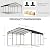 LAUSAINT HOME 12x20 FT Metal Carport Enhanced Base Heavy Duty Garage Carports, Outdoor Galvanized Car Shelter, Oversized Carport Canopy with Steel Roof and Frame, for Pickup, Boat and Tractor