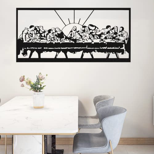The Last Supper Wall Decor For Dining Room, Last Supper Wall Decor, Jesus Line Art, Christian Home Decor, Religious Decor, Christian Metal Gift (27.55 X 12.9/70 X 33 Cm) #TOP3