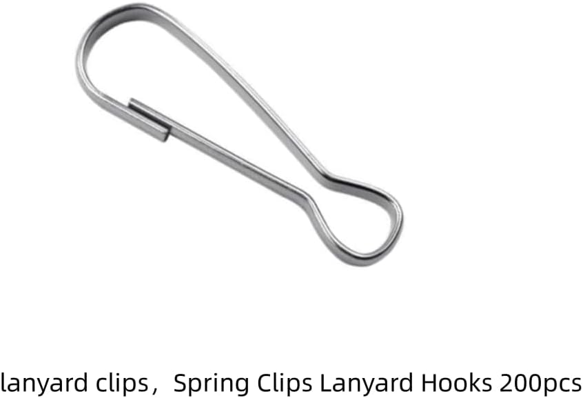 Stainless Steel Lanyard Snap Hooks 1"(25mm) 200pcs, Rust-Proof Spring Hooks Purse Clip for Lanyard Clasp Zipper Pull ID Card Name Tag Badges Key Chain Keyring DIY Craft - Image 2