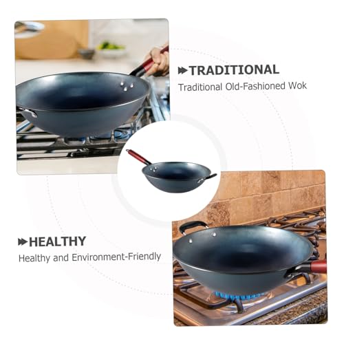 Wok Tradicional de Hierro con Mango de Madera miniatura 4