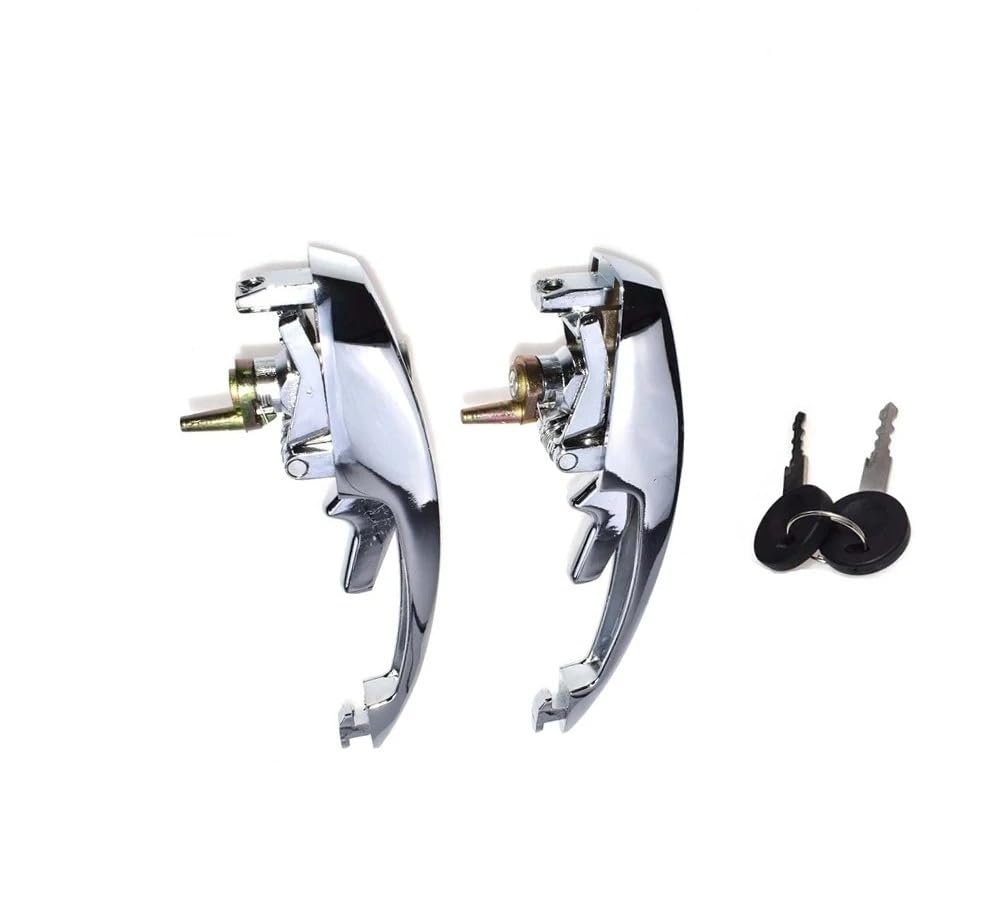 Reokip One Color 113898205M 113837205M Left Right Outer Door Handles With 2 Keys For Vw For Super For Beetle Bug 1968-1979