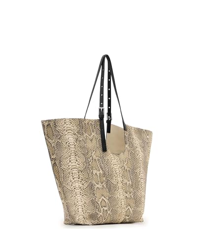 Bolso Tote East/West Ara Snake Desert White miniatura 2