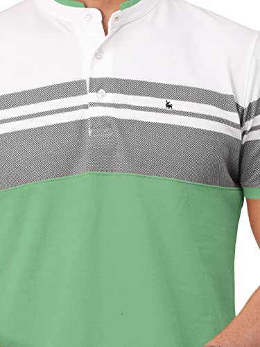 Image of BULLMER Mens Cotton Henley Neck /Chinese Collar Tshirt