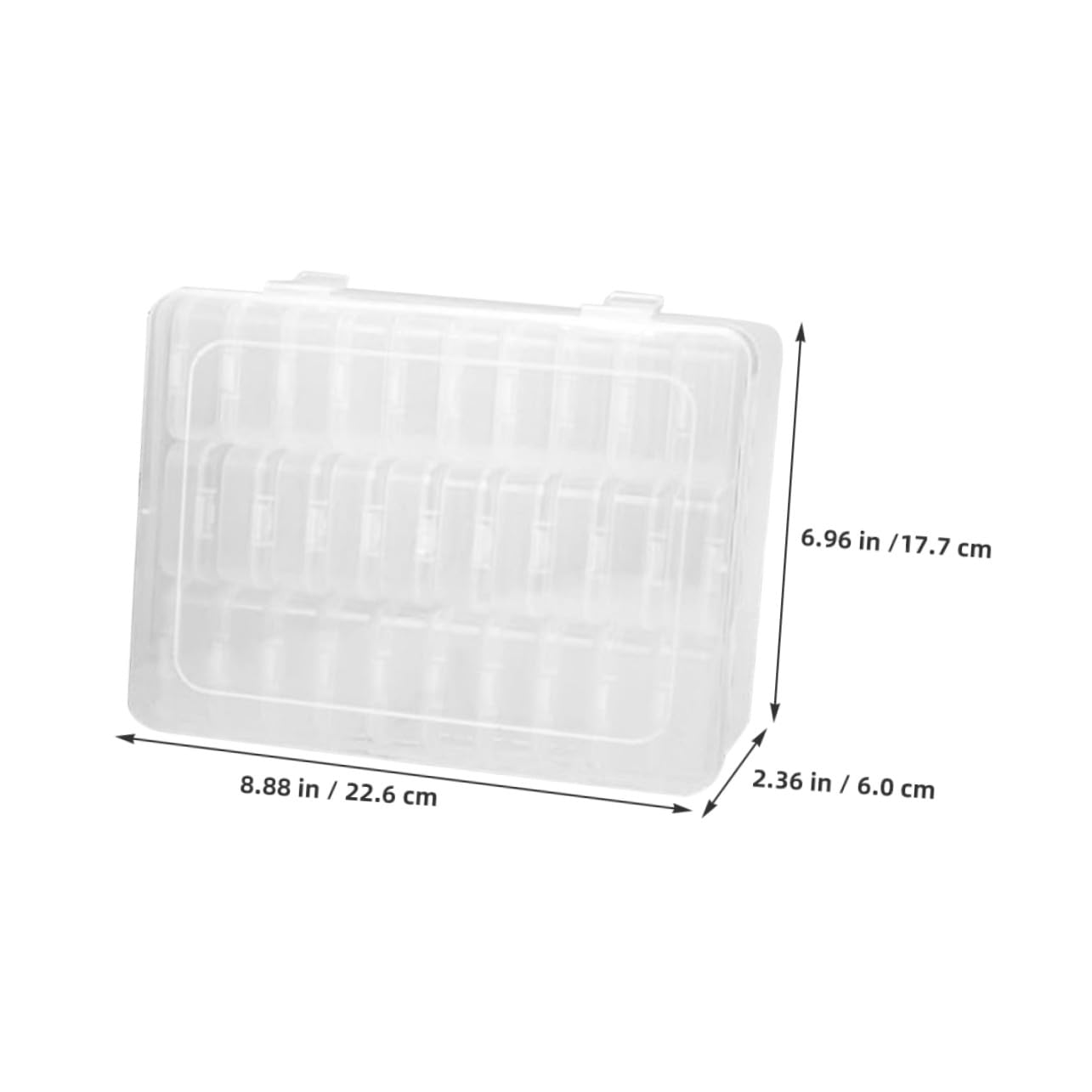 Angoily 2sätze Kunststoffbox Transparent mit Deckel Kleine Aufbewahrungsbox für Bastelbedarf Perlen Schmuck Kleinteile Diy-zubehör und Haushaltsartikel