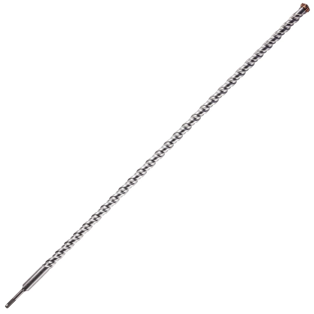 26mm x 1000mm Long SDS Plus High Performance Hammer Drill Bits, Professional Tungsten Carbide Cross Tipped Masonry Drill Bit For Brick, Concrete, Stone, Granite. 26mm SDS Drill Bit x 1 Metre Long
