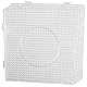 Smowo® 4 Bügelperlen Platten - 5mm Steckplatten Quadratisch und transparent - zusammensteckbar mit Stiftplatten - 14,5 x 14,5 cm