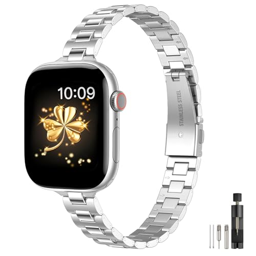 Bracelet montre Apple Watch 38mm 40mm 41mm 42mm acier inoxydable femelle