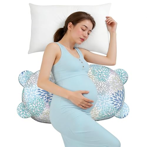 Image of Pregnancy Pillow for Sleeping,Maternity Pillow with Cooling,Maternity Support for Back and Hip Relief,Soft and Comfortable Wedge Pregnancy Pillows Side Sleeping Support for Belly with Removable Cover
