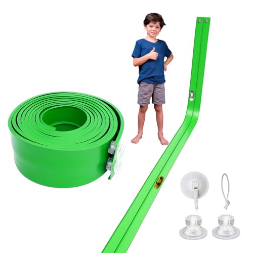 Flex Track 15 Ft Starter Set with Suction Cups Compatible with Hot Wheels and Diecast 1/64th Cars for Ages 3 & Up Green Gray Orange Classic Long Rolls Up Portable Racetrack (Green)