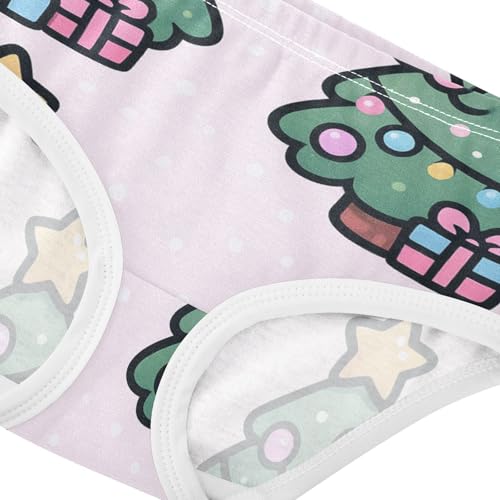 Girls' Cotton Panties Breathable Toddler Underwear for Toddler Christmas Tree4