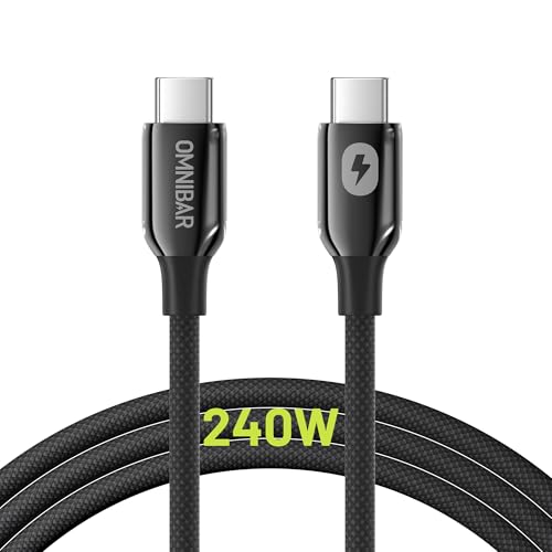 Image of 140W USB C Charger with 240W USB C Fast Charging Cable (6FT /Braided), 4-Port GaN Portable Laptop Charger for MacBook, Dell XPS, iPad Pro, iPhone 17 /16 /15, Galaxy S25 /S24, GoPro, JBL, Switch 2, Earbuds