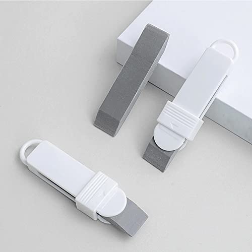 すみずみ消しゴム 3点セット 消しゴム クリーナーシース付きイレーザー 掃除の達人 シミ抜きクリーニング 水垢 水アカ 黒ズミ サビ そうじ タイル クリーナー がんこな水垢、カビ、黒ズミに 2.9×9.8×1.7Cm