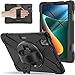Gerutek for Xiaomi Pad 5 Case Shockproof, Xiaomi Pad 5 Pro Cover,Heavy Duty Rugged Protective Case with 360 Rotatable kickstand/Hand & Shoulder Strap Cover for Xiaomi Mi Pad 5/Mi Pad 5 Pro, Black