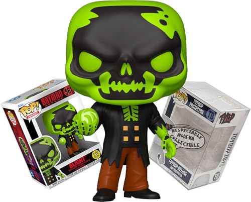 Funko Batman Beyond Blight Glow-in-The-Dark + ToyBop Protector: Pop! Plus Animation DC Comics Heroes Figura de vinilo (incluye estuche de coleccionista Pro-Deluxe Pop Protector caja de regalo)