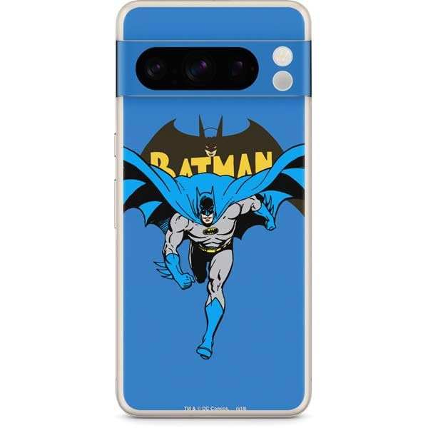 Skinit Decal Phone Skin Compatible with Google Pixel 8 Pro - Officially Licensed DC Comics Batman Vintage Action Pose Design