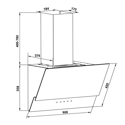 UNIVERSALBLUE-Campana-Extractora-de-Cristal-90cm-Color-Negro-Eficiencia-Energetica-C