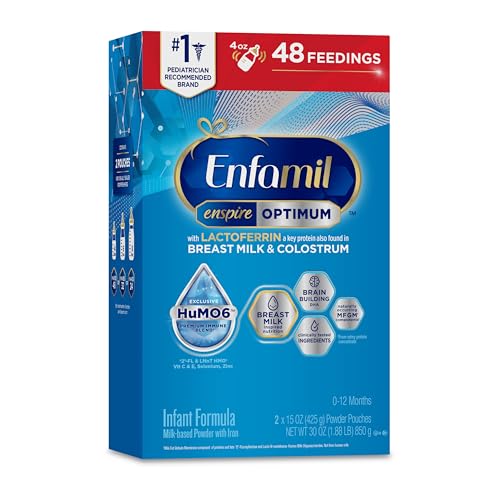 Image of Enfamil Enspire Optimum Baby Formula, with Immune-Supporting Lactoferrin, Our Closest Formula to Breast Milk, Brain Building DHA, Dual Prebiotics, Infant Formula Powder, Baby Milk, 30 Oz Refill