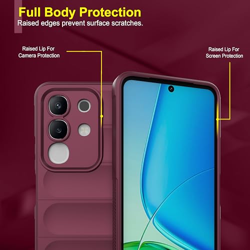 Image of Zapcase Back Case Cover for iQOO Z10x 5G | Compatible for iQOO Z10x 5G Back Cover | Liquid Silicon Magic Case with Camera Protection | Plum