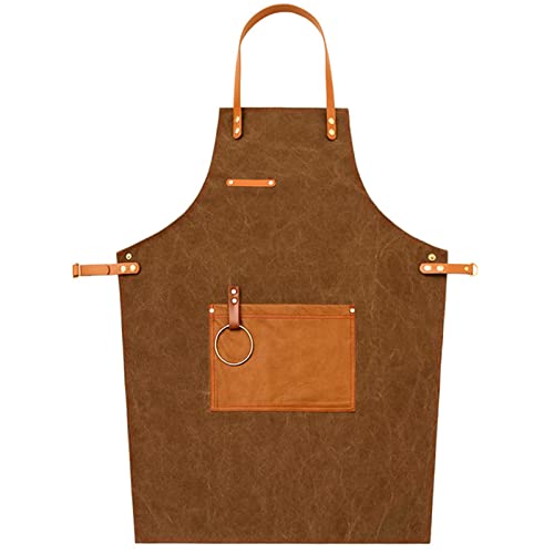 FYYYY Delantal Cocina, Delantal De Herramientas Multiusos con Toallero, Mono De Lona, Barbacoa/Pintura/Cocina para…