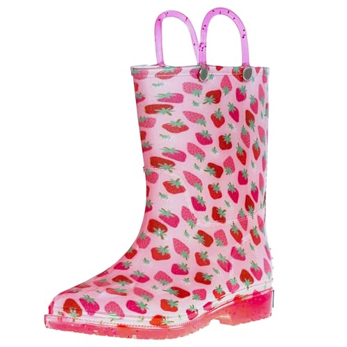 Wildkin Kids Rain Boots – 100% Waterproof with Slip-Resistant Tread & Easy Pull Handles