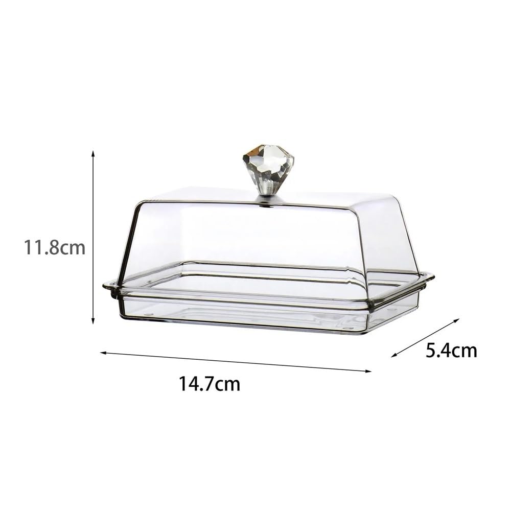Beurrier Transparent Butter Dish with Lid Kitchen Accessories Cheese Box Storage Tray Boîte à Beurre