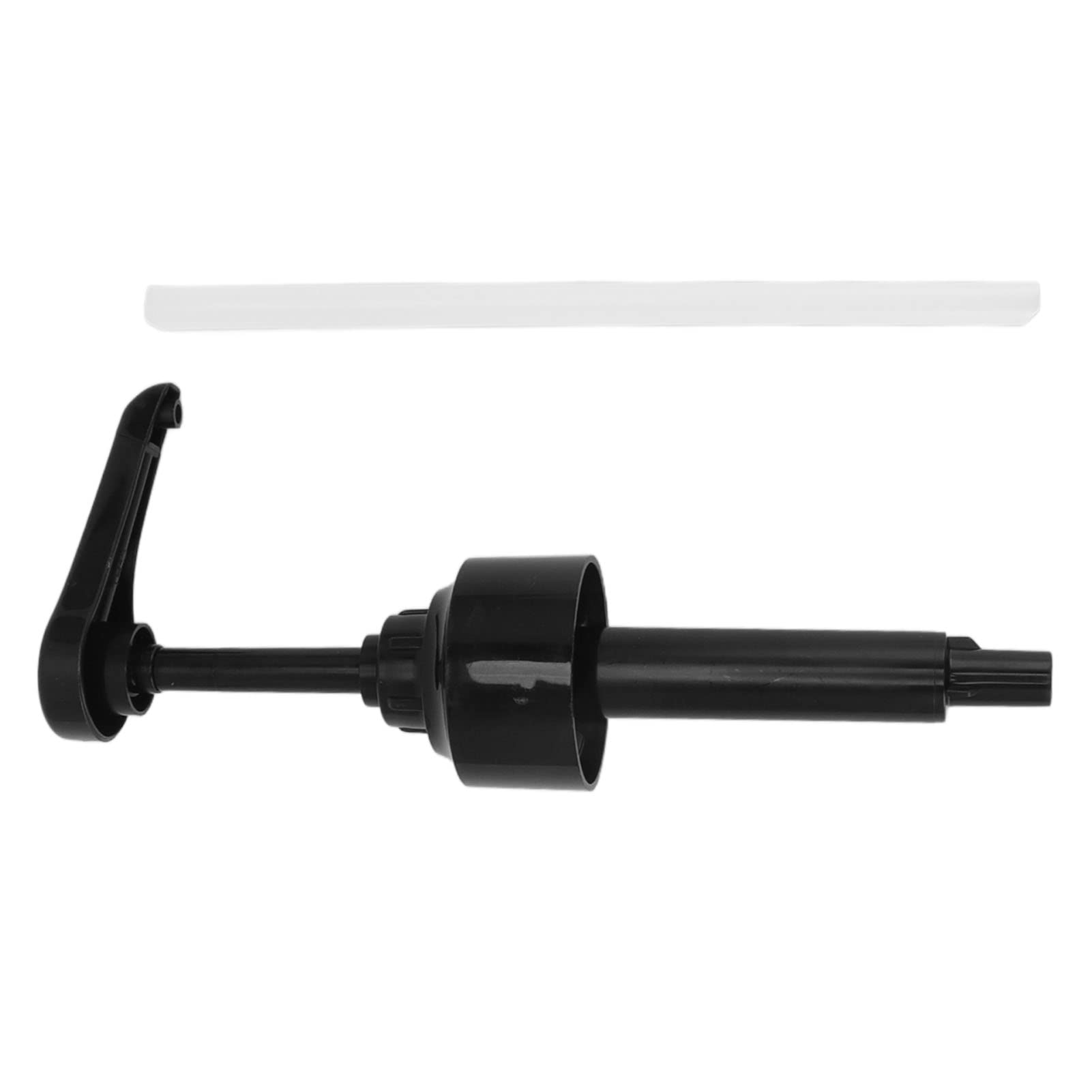 SIXRUN Bomba Dispensadora de Jarabe de café Bomba Dispensadora de Jarabe ABS con Cabezal Medidor de 8 Ml Manguera Cortable Prensa con una Mano para Botellas 1883 Café Té Soda Cócteles (Black)