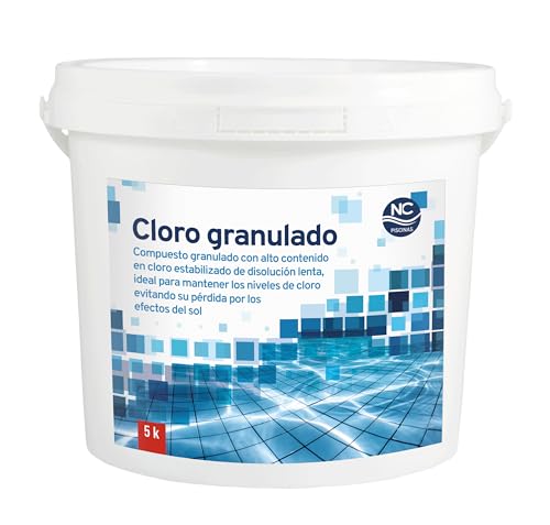 NC Cloro Granulado Estabilizado para el Mantenimiento de Piscinas, Formato 5 kg.