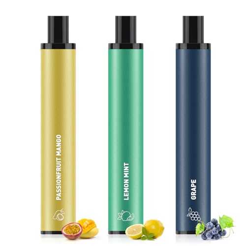 電子タバコ 使い捨てVAPE 任意3風味セット 4500回吸引可能 爆煙 水蒸気タバコ 禁煙パイポ ニコチンゼロ 3本セット DBL STICK PLUS