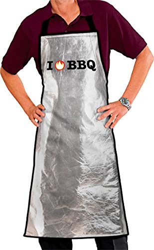 Fuegonet 231457 hittebestendige schort, zilver, 21 x 33 x 2 cm