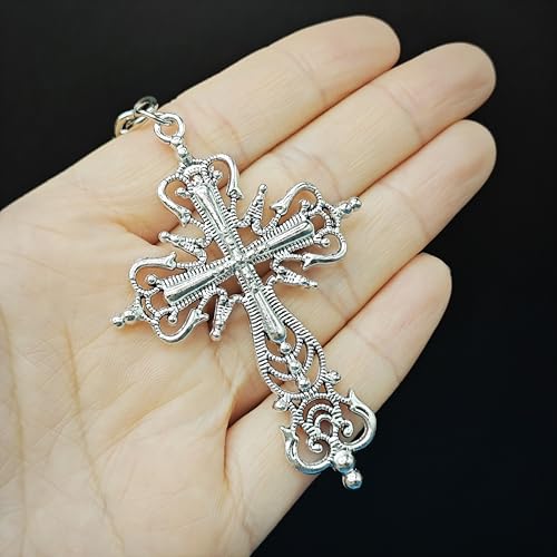 Image of Stainless Steel Christian Cross Keychain, Rust-Proof for Men /Women, Ideal Gift for Baptism /Christmas /Church
